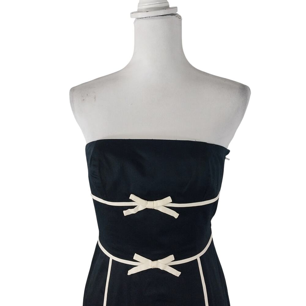 Ann Taylor Black and White Strapless Dress - Picture 3 of 9